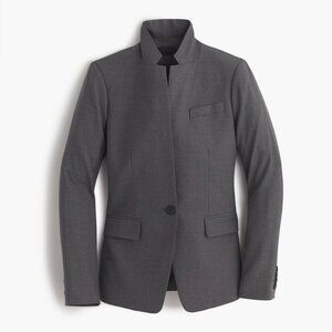 J.Crew Regent Blazer Super 120s Wool Gray Size 6 Tailored Career Jacket